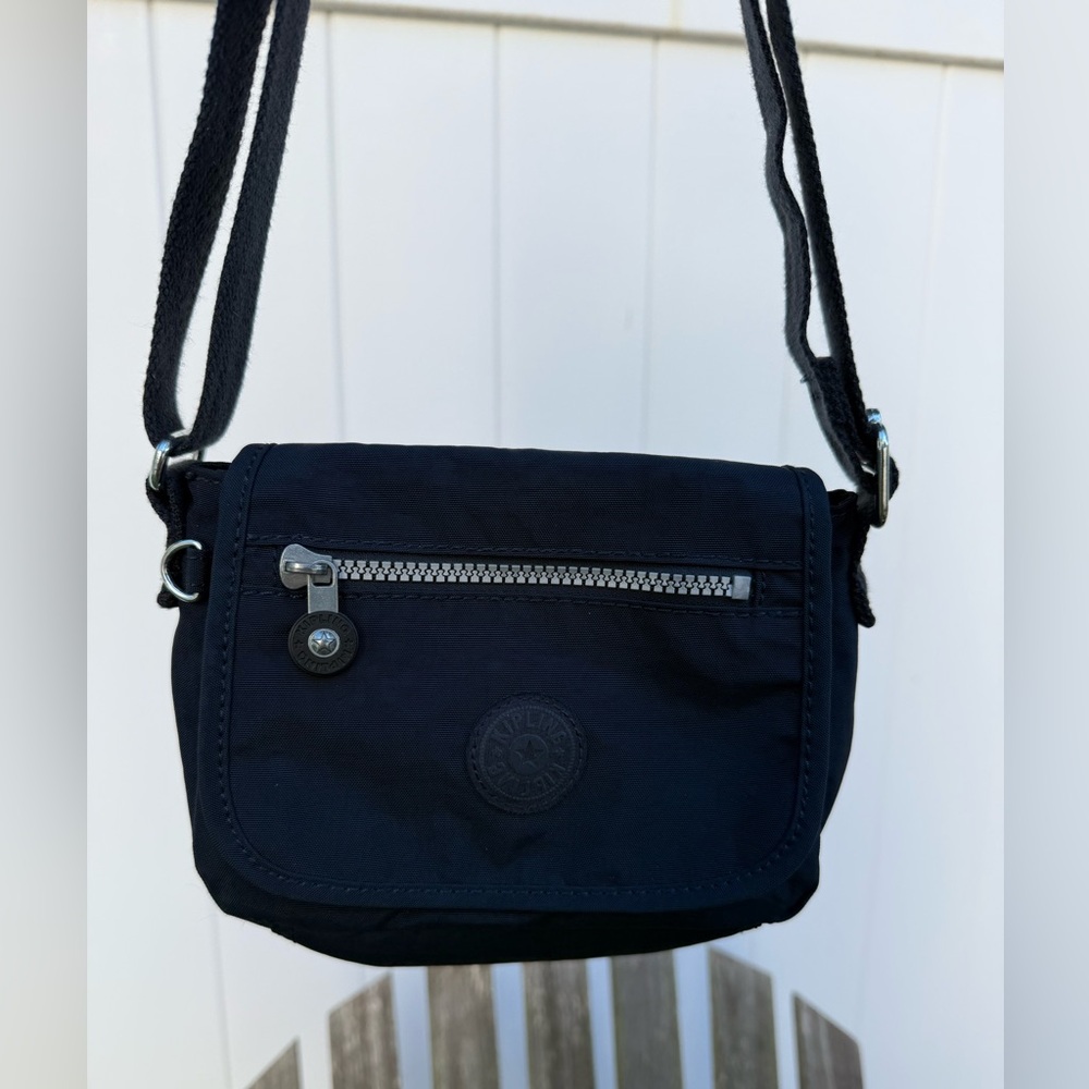 Kipling Live Light Sabian Black Mini Messenger Crossbody Flap Bag W
